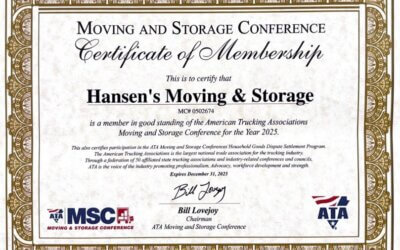 Hansen’s Moving and Storage Celebrates Offering Cloverdale, CA, 19 Years of Highly Rated Long Distance Business Relocation Services
